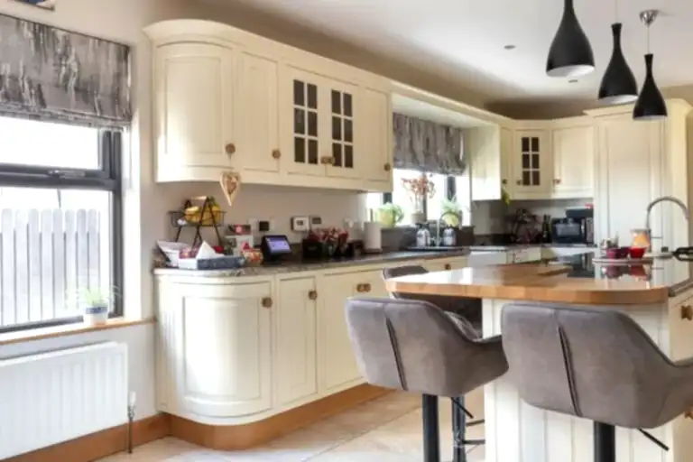 roman blinds in kitchen