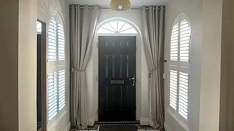 Arched Shutter hallway modern new build home northern ireland