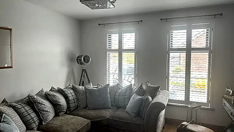 white shutters modern new build home northern ireland