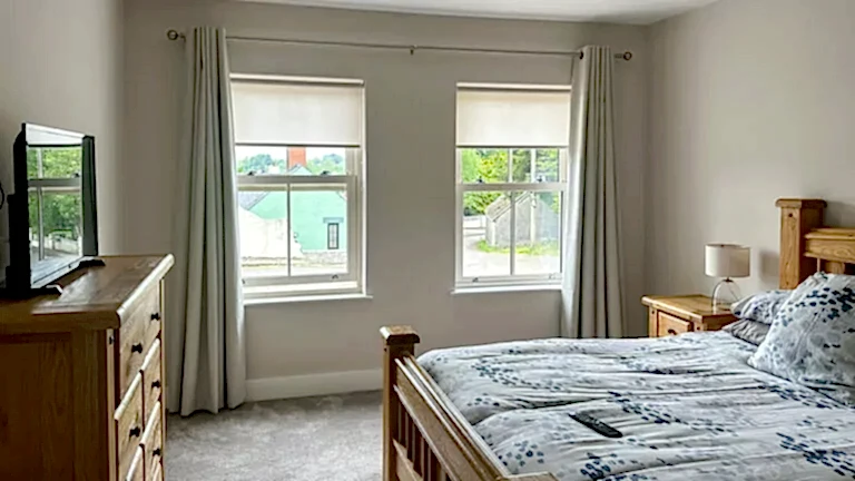 Roller Best Bedroom Blinds modern new build home northern ireland neutral and wooden tones